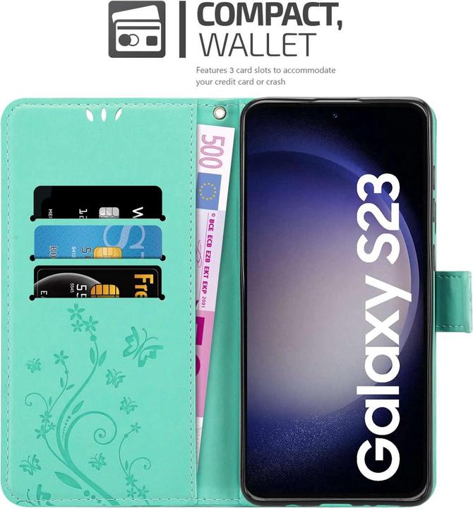 Produktbild Cadorabo Hülle für Samsung Galaxy S23 mit Blumen Muster (Samsung Galaxy S23)