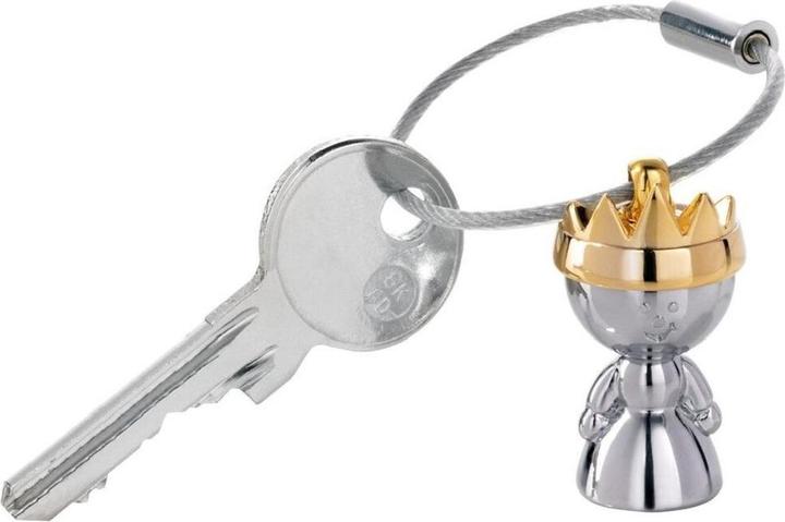 Image du produit Troika LITTLE QUEEN Porte-clés reine avec couronne, gris brillant/or