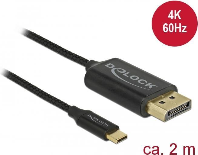 Immagine prodotto Delock DisplayPort — USB Typ C (2 m, USB tipo C, DisplayPort)