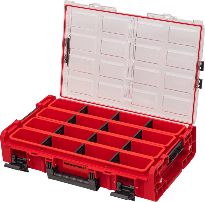 Actual product image Tool Brothers Toolbrothers RHINO ONE Organiser XL 2.0 Long Bin RED ULTRA HD Custom stackable 582 x 387 x 131 mm