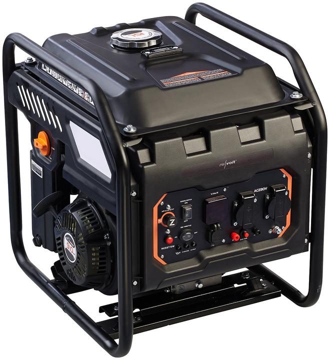 Immagine prodotto Revolt Generatore inverter a benzina, display, 1x 230V, 1x 12V, 2x USB (15 l)
