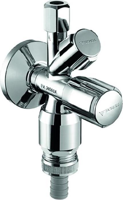 Actual product image Schell Combination corner valve COMFORT chrome, with 3/8inch pipe aerator