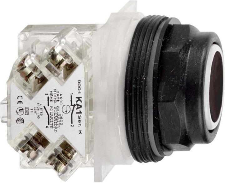 Image du produit Schneider Electric pression, avec rappel par ressort, affleurant, noir, 1NO