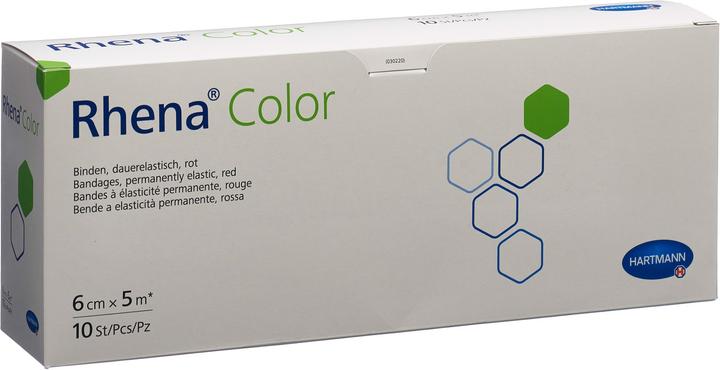 Image du produit Rhena Color Elastische Binden 6cmx5m rot offen