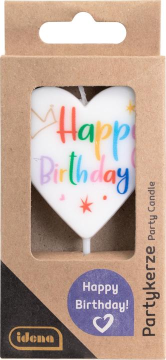 Image du produit Idena Bougie Happy Birthday Coeur (1 x)