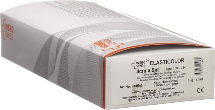 Wero Swiss Elasticolor Elastische Binde 5mx4cm blau