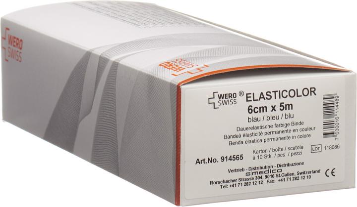 Image du produit Wero Swiss Elasticolor Elastische Binde 5mx6cm blau