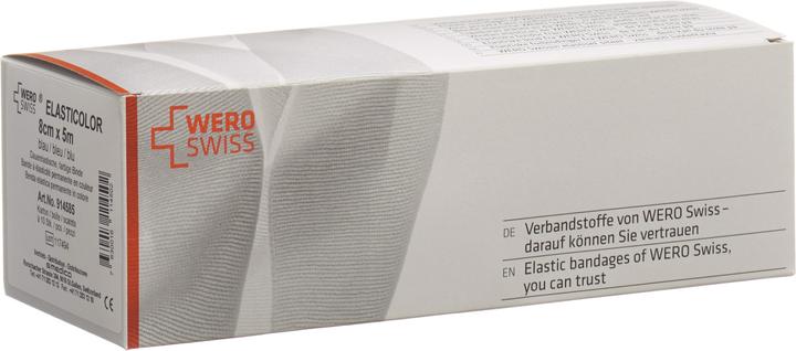 Actual product image Wero Swiss Elasticolor Elastische Binde 5mx8cm blau