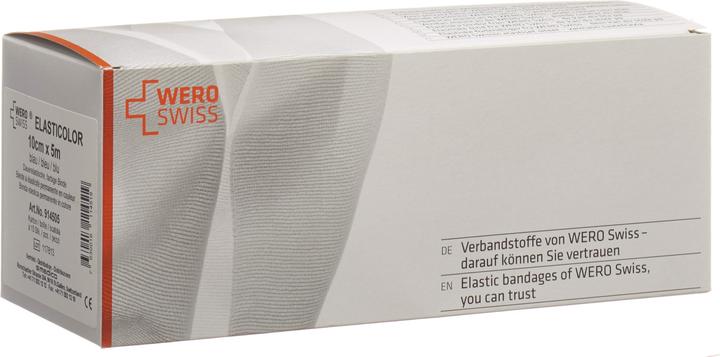 Wero Swiss Elasticolor Elastische Binde 5mx10cm blau