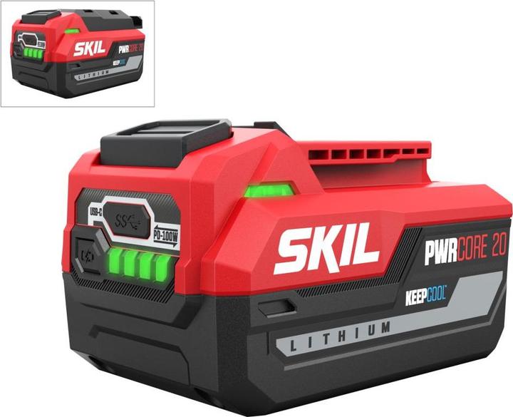 Skil BR1E3144AA 20V 4.0Ah Keep Cool Akku mit USB-C 2-seitig PWRCORE 20 (20 V)