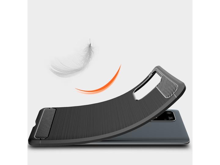 Produktbild Screenguard Samsung Galaxy S10 Lite Hülle Carbon Brushed Soft TPU (Samsung Galaxy S10 Lite)