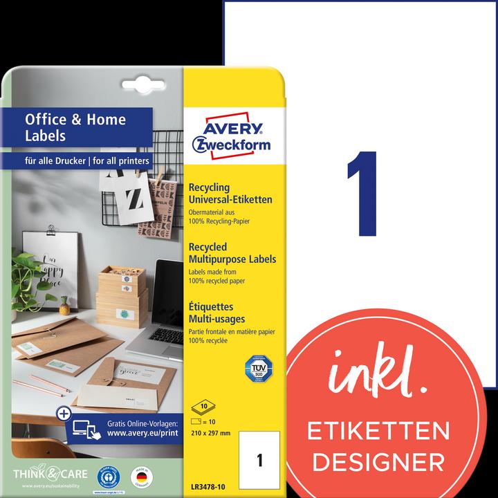 Produktbild Avery Recycling Etiketten