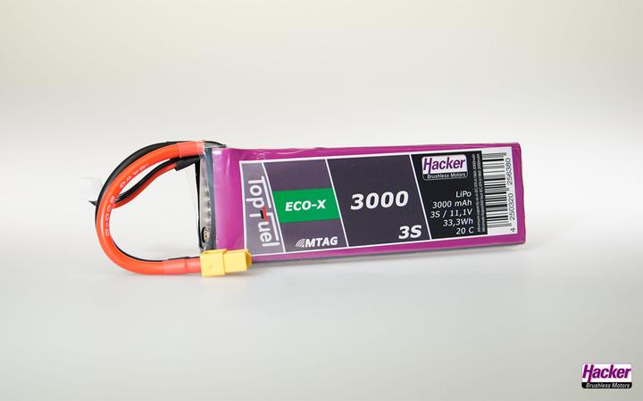 Actual product image Hacker LiPo Pack TF ECO-X 3000mAh 3S MTAG (11.10 V, 3000 mAh)