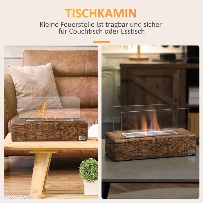 Actual product image Swisshandel24 Ethanol-Kamin, 0,15L Brenndauer 45 Min, Tischkamin (33 x 16 x 18 cm)