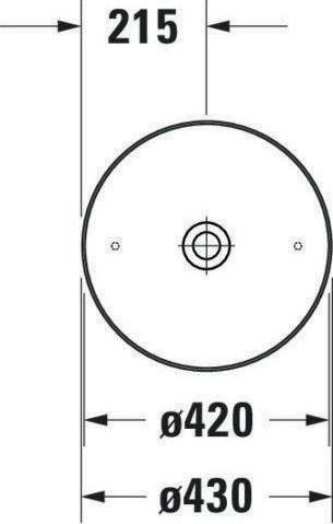 Image du produit Duravit Vasque à poser CAPE COD o ÜL o HLB d= 430mm blanc satiné (430 mm, 430 mm)