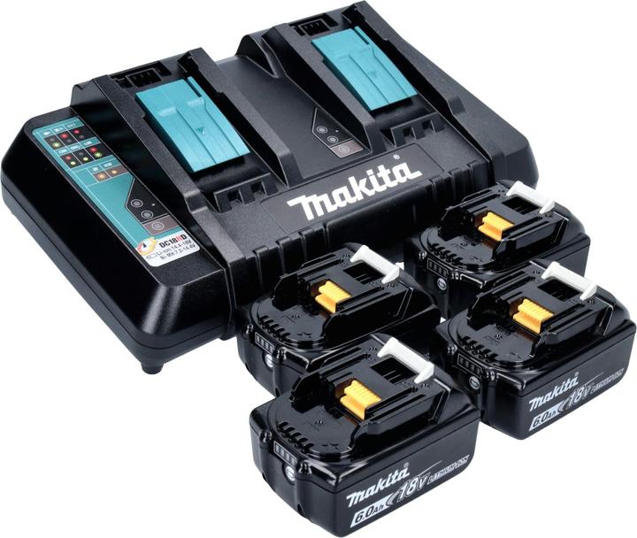 Productafbeelding Makita DHW 080 PG4K Akku Hochdruckreiniger 36 V ( 2x 18 V ) 80 bar 380 l/h Brushless + 4x Akku 6,0 (Oplaadbare batterij)