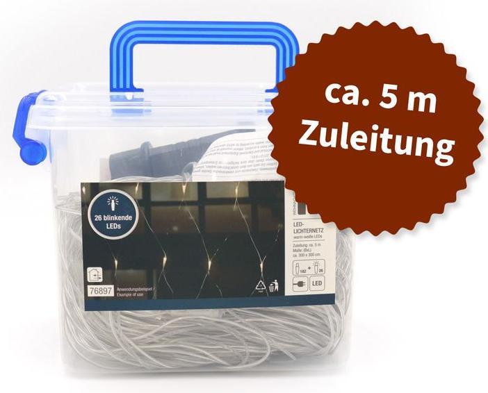 Immagine prodotto Hermex Rete luminosa Catena luminosa Tenda luminosa Ghirlanda di Natale LED (3 m)
