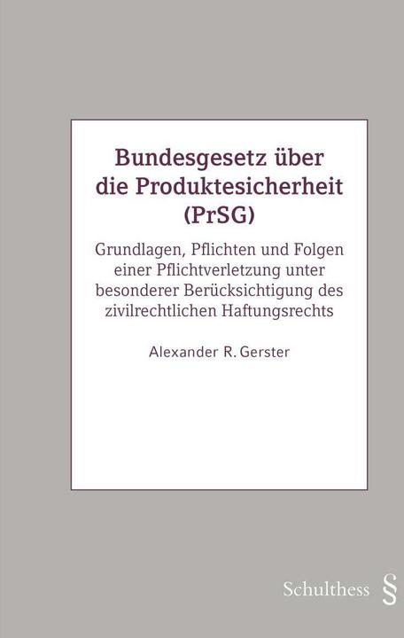 Actual product image Bundesgesetz über die Produktesicherheit (PrSG) (German, Alexander Gerster, 2018)