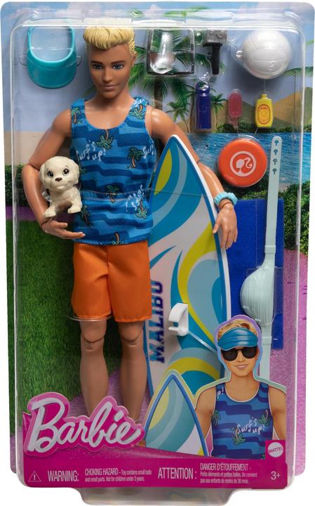 Actual product image Barbie Ken Surfer Doll & Accy