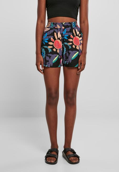 Actual product image Urban Classics Ladies AOP Viscose Resort Shorts - 6330 (4XL)