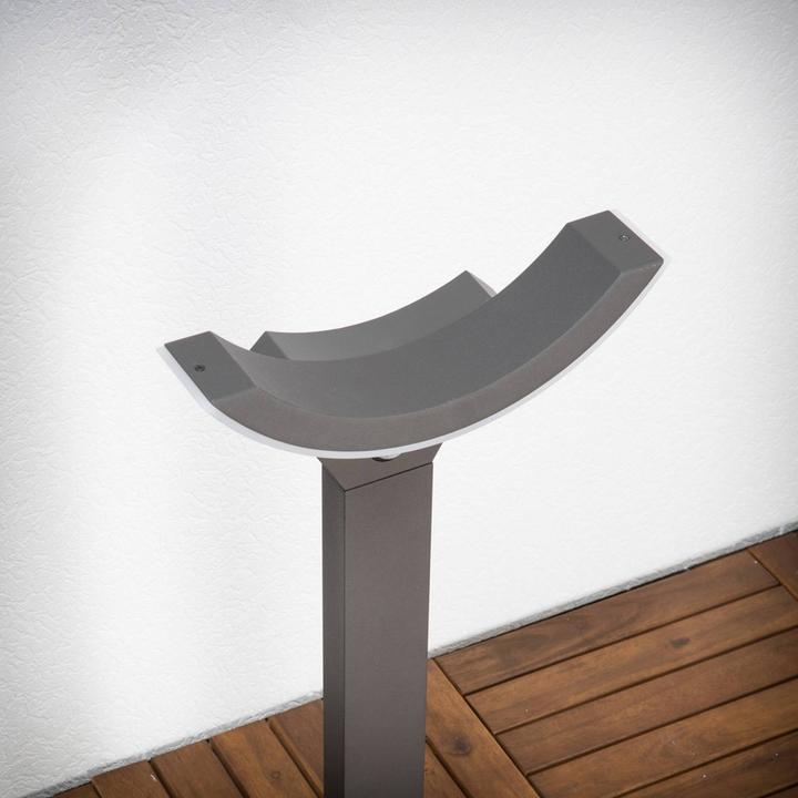 Produktbild Lucande Half Aussen Garten Leuchte w/Sensor Graphite (550 lm, IP54)
