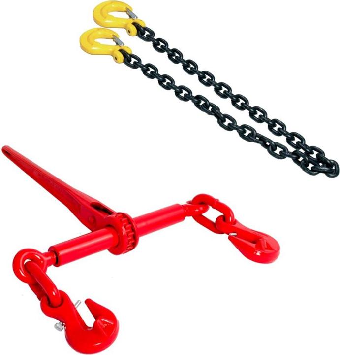 Actual product image No Name Lashing chain, tensioning chain, two-piece 2t, 6mm 3.5m, heavy-duty securing