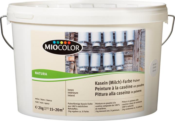 Produktbild Miocolor Kasein Milch Farbe Pulver 2kg (Weiss, 3 l)