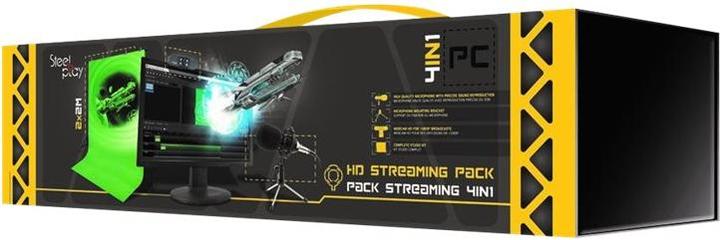Immagine prodotto Steelplay Pacchetto Pro HD Streamers 4 in 1 Microfono + Webcam + Greenscreen + Treppiedi (2 Mpx)