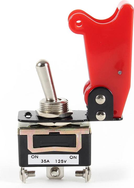 Immagine prodotto Wiltec Bouton d'arrêt d'urgence, 35A / 12V, Knock-Out en rouge ON-OFF-ON