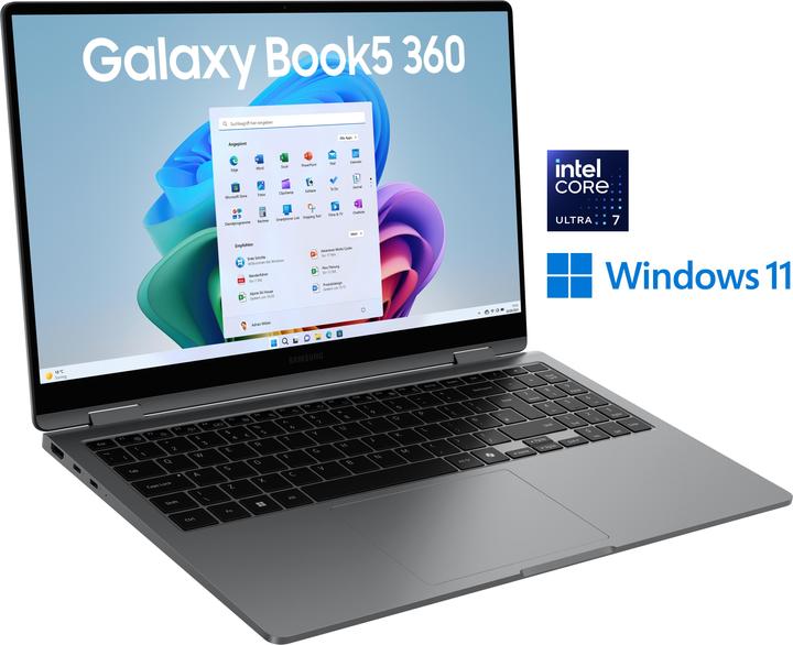 Produktbild Samsung Galaxy Book5 360 (15.59", Intel Core Ultra 7 256V, 16 GB, 512 GB, DE)