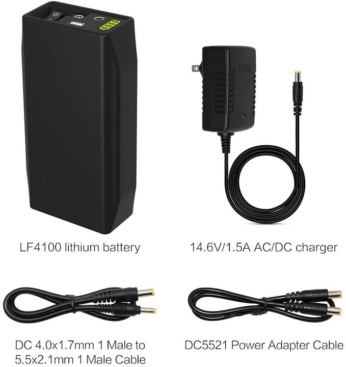 Immagine prodotto TalentCell Powerbank 12,8V, 6,5Ah, 82,2Wh con caricatore (6500 mAh, 276480000 W, 82.20 Wh)