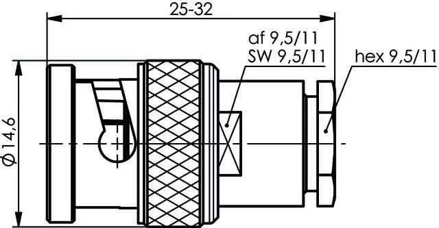 Produktbild Telegärtner BNC-Kabelstecker (Antennenkabel)