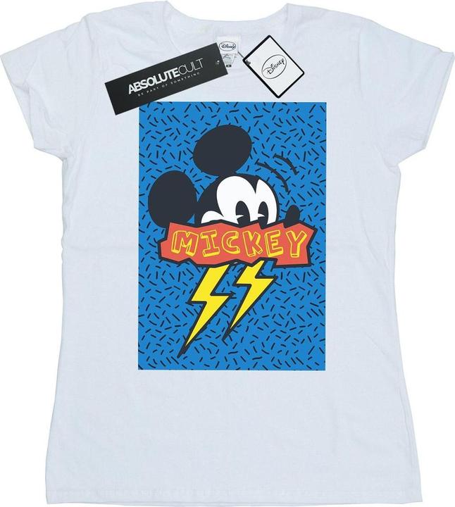 Actual product image Disney Womens/Ladies Mickey Mouse 90s Flash Cotton T-Shirt (S)