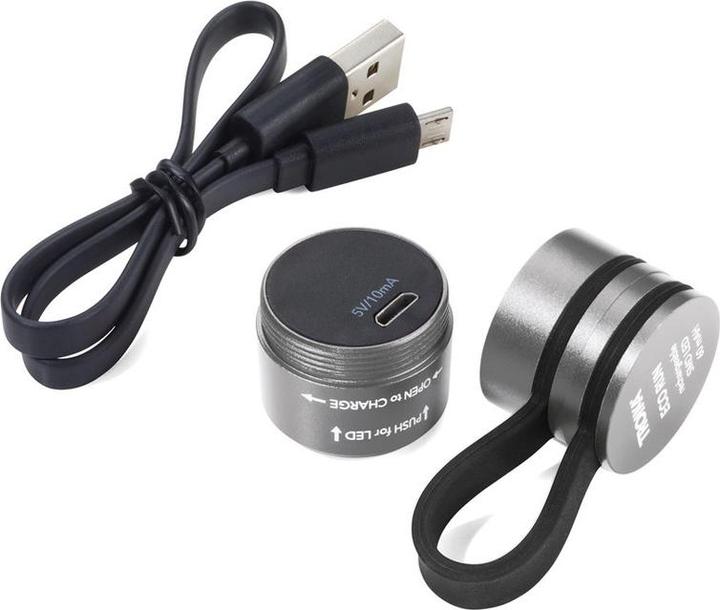 Produktbild Troika ECO RUN Taschenlampe mit LED-Licht, 3 Leuchtfunktionen, inkl. Ladekabel, mat grau/schwarz (3.60 cm)