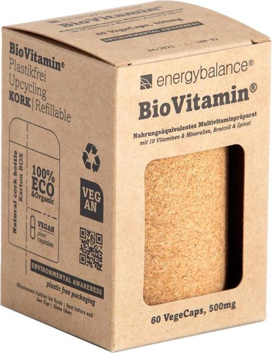 Image du produit Energybalance Préparation multivitaminée équivalente à la vitamine bio 500mg (60 pièce(s), Capsules, 500 g)