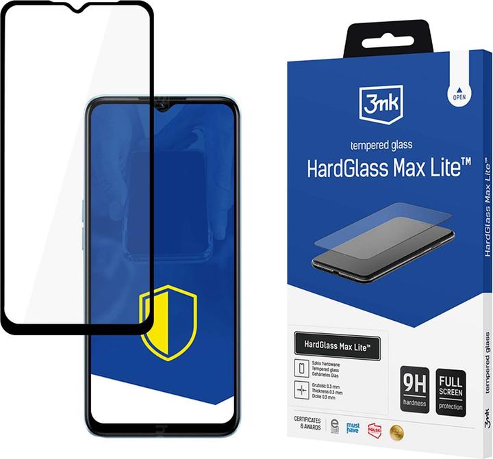 Productafbeelding 3MK Hardglass Max Lite Scherm Beschermer (1 Stuk, Oppo A57 5G, Oppo A57s, Oppo A57e, Oppo A57)