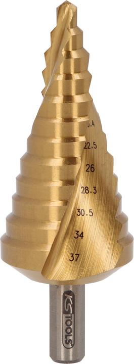 Productafbeelding KS Tools HSS-TiN stappenboor (37 millimeter)