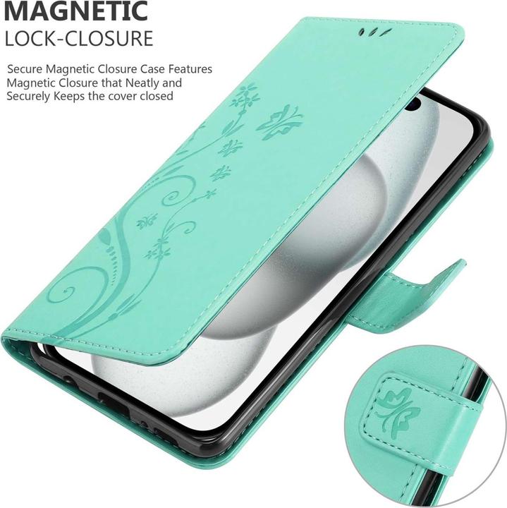 Produktbild Cadorabo Hülle für Apple iPhone 15 mit Blumen Muster (Apple iPhone 15)
