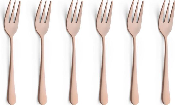 Actual product image Amefa Cake fork set 6 pieces PVD copper 1410 Austin (6 Piece, Pitchfork)