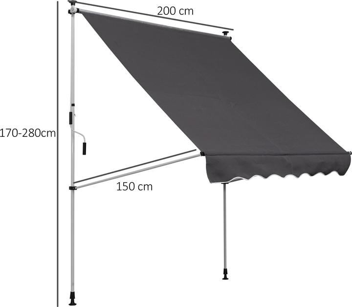 Immagine prodotto Jamb Tenda da sole per balcone (2 m)