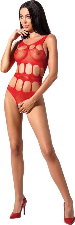 Image du produit Passion Femme Bs083 Teddy Bodystocking - Rouge Une Taille (Taille unique)
