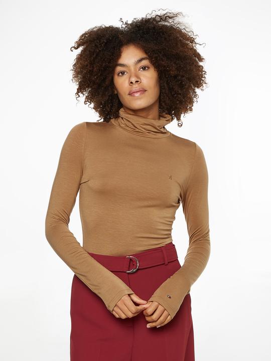 Produktbild Tommy Hilfiger Rollkragenpullover für Damen, schmaler Rollkragenpullover aus weichem Tencel (S)