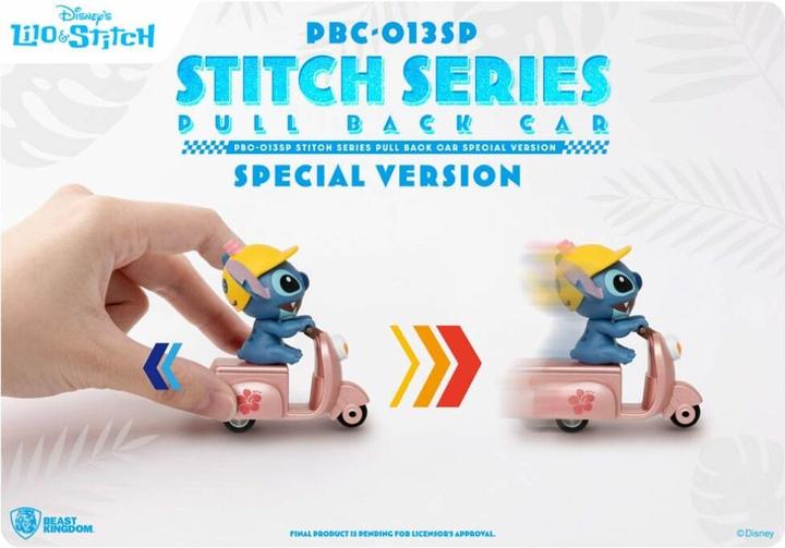 Actual product image Beast Kingdom Lilo & Stitch Pull Back Cars Blind Box 6-Pack Special Edition