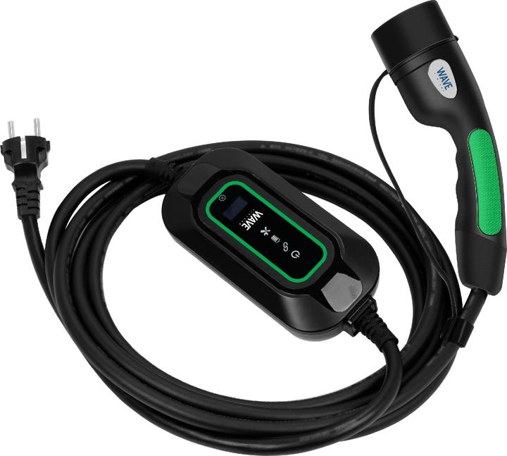 Wave EV 1-Phase Elektroauto-Ladegerät, 3,7 kW, 16 A, Typ 2, 5 m, schwarz (3.70 kW, 16 A, 5 m)