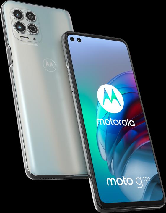 Produktbild Motorola Moto G100 (128 GB, Iridescent Sky, 6.70", Hybrid Dual SIM, 64 Mpx, 5G)