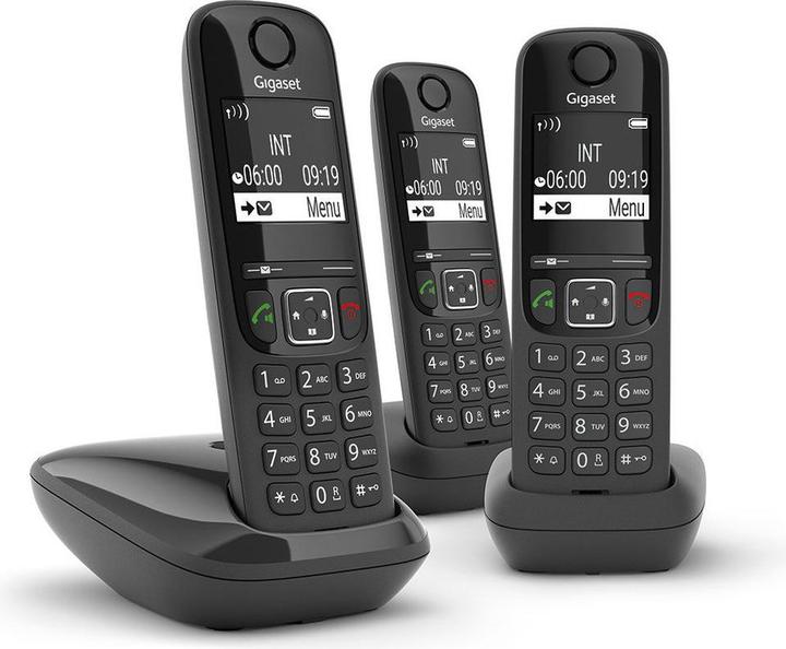 Gigaset AS690R - Trio DECT telefoon - Zwart