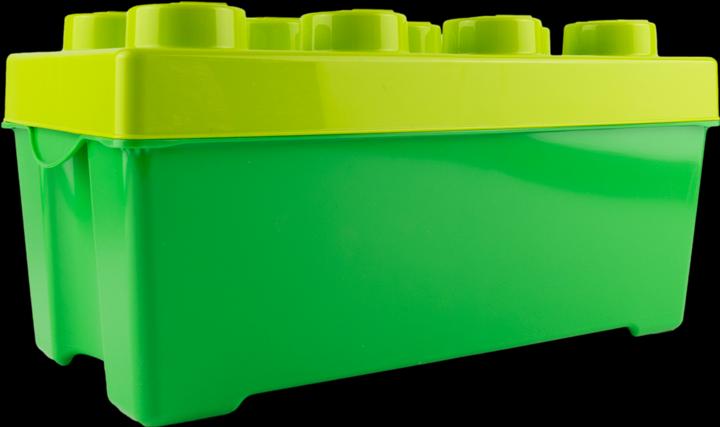 Actual product image LEGO Aufbewahrungsbox Gruen Mittelgross mit Deckel Stapelbar - NEU! Menge 1x