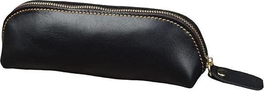Only-Bags.Store Vintage Ledertasche einfache Schreibwaren Aufbewahrungstasche Reissverschlussbox Schulbedarf