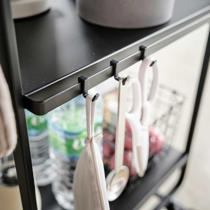 Actual product image Yamazaki kitchen trolley - 3 levels - Tower - Black