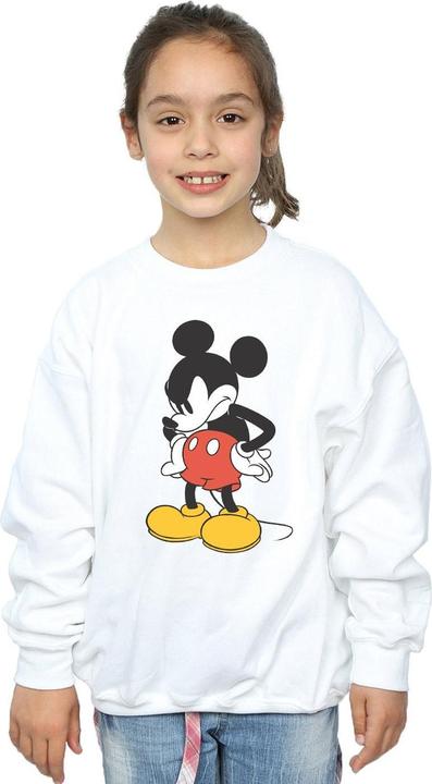 Actual product image Disney Girls Mickey Mouse Angry Look Down Sweatshirt (140, 146)